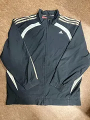 【00s adidas】3本ライン 切替 トラックジャケット ブラック 6XO