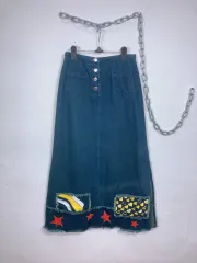 ヴィンテージ デニム ロング丈スカート
