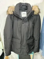 ZARA ザラ ブラック メンズ ダウン アウター Mサイズ