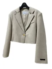 (新品) ハイクオリティ ハンドメイド ウールカシミア ジャケット 色2種類