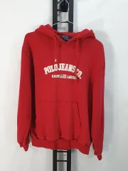 ポロジーン ラルフローレン フードTシャツ 星条旗 レッド L