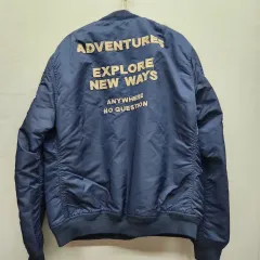 ZARA ザラ レタリング キルティング MA-1ジャケット XL(XL)