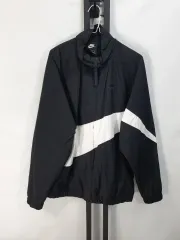 ナイキ ビックスウォッシュ ウィンドブレーカー ウーブン ジャケット ブラック 黒白 m