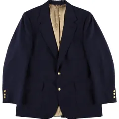 古着 BILL BLASS 紺ブレザー テーラードジャケット USA製 メンズM相当/eaa619495