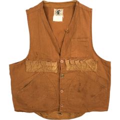 SASSAFRAS Whole Hole Vest Mサイズ オレンジ - メルカリ