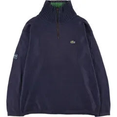 古着 90年代 ラコステ LACOSTE コットンニットハーフジップセーター スペイン製 5 メンズL相当 ヴィンテージ/eaa380753