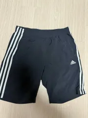 アディダス 3本線 ハーフパンツ ブラック