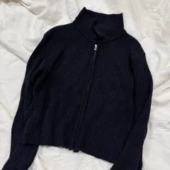 ニット ジップアップ