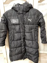 プーマ キッズ ダウンジャケット ロング丈 ブラック 110