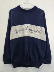 ヴィンテージ レイヤードネック バイカラー コットン スウェット L