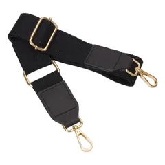 【数量限定】コットン PUレザー バッグ用 ナスカン 幅広 太め ショルダーストラップ ショルダー紐 ショルダー ベルト 斜めがけ ショルダーベルト バッグストラップ ショルダーバッグ ストラップ prendre 付け替え （ブラック） PR-SHOULST2