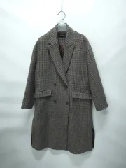 PLASTIC ISLAND プラスティック アイランド ハウンドトゥース ダブルコート (レディース 66 66半)