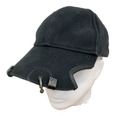 BALENCIAGA ピアッシングキャップ 帽子 L ブラック 788749 極美品 バレンシアガ ベースボールキャップ ピアッシング 788749