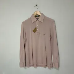 バーバリー ロンドン ヴィンテージ ピンク 長袖 カラ Tシャツ M ロングスリーブ