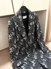 MOJO.S.PHINE モジョエスピン フラワー ジャカード オープン ジャケット ロング丈 コート フローラル パータン 花柄 スーツイベント