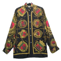 HERMES エルメス ヴィンテージ Fluctuat Nec Mergitur シルク シャツ セリエボタン 長袖 トップス ブラック 38 S メンズ 【中古】のサムネイル