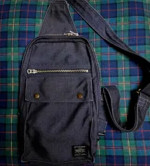 吉田ポーター ネイビー カラー スリングバック クロスバック