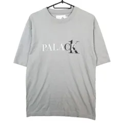 PALECE CALVIN KLEIN パレス カルバンクライン ロゴ プリント Tシャツ 半袖 クルーネック カットソー S グレー メンズ 【中古】のサムネイル
