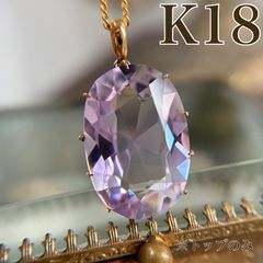 レア美品♡ アガット K18 クオーツ×白蝶貝 ダブレットネックレス