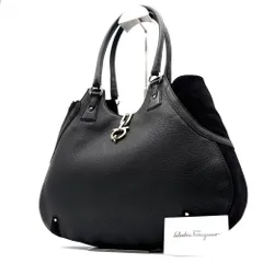 美品 Salvatore Ferragamo サルヴァトーレ フェラガモ ガンチーニ ホーボー セミショルダーバッグ ハンドバッグ 本革 レザー スエード ブラック 黒 肩掛け 大容量 上品 フォーマル レディース ウィメンズ 冠婚葬祭 お出かけ 旅行