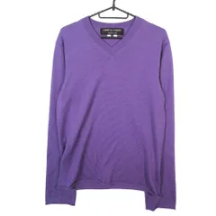 11AW COMME des GARCONS HOMME PLUS コムデギャルソンオムプリュス Vネック ニット セーター 長袖 S パープル メンズ 【中古】