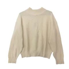 BLUE LABEL CRESTBRIDGE ブルーレーベルクレストブリッジ バックリボン ハイネックニット セーター 長袖 38 S 【中古】