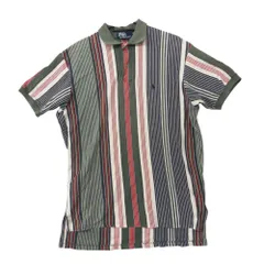 POLO RALPH LAUREN ポロラルフローレン USA製 ストライプ柄 ポニーロゴ刺? ポロシャツ 半袖 サイズM メンズ 【中古】のサムネイル
