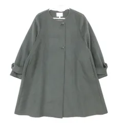 BEAUTY&YOUTH ビューティーアンドユース ユナイテッドアローズ ビーバーノーカラーフレアコート S グリーン レディース 【中古】