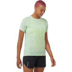 サロモン レディース トップス Tシャツ Salomon Sense Aero GFX TShirt Womens Aqua FoamSulphur Spring アクアのサムネイル