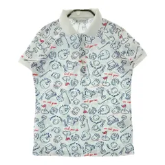 サイズ：M AND PER SE アンパスィ  半袖ポロシャツ 総柄 ホワイト系 [240101650026] ゴルフウェア レディース ストスト