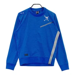 サイズ：M OAKLEY オークリー 412171JP 長袖ブルゾン スニードジャック スカル刺繍 ボーダー柄 ブルー系 [240101653967] ゴルフウェア メンズ ストスト