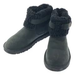 UGG / アグ | スエード バックル ファー ムートンブーツ | 24cm | ブラック | レディース