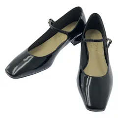 【新品】  Le Talon / ルタロン | エナメル ストラップ スクエアトゥ メリージェーン パンプス | 24.5 | ブラック | レディース