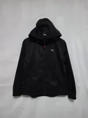 プーマ ブラック フード ウィンドブレーカー ジャケット レディース95 0325