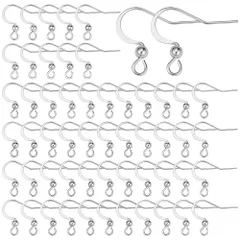 　1箱100個　ピン0.7mm　ステンレス　イヤリング　フック　イヤリングフック　パーツ　ステンレス鋼　ピアス　フック　ピアスフック　パーツ　イヤリングパーツ　フック　イヤリング パーツ　ピアスパーツ　フック　ピアス　パーツ　ピアス　鋼色　ピアスフック　パーツ