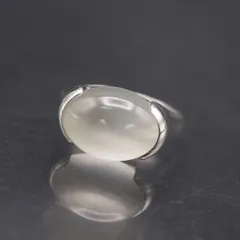 S271 4℃ ヨンドシー SILVER刻印 リング キャッツアイストーン デザイン シルバー 指輪 2月誕生石 10号