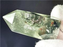 虹入り】グリーンクォーツ ポイント 99mm 99g 天然石 希少 緑水晶