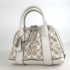 COACH コーチ シグネチャー ハンドバッグ キャンバス レザー 20-210(6）
