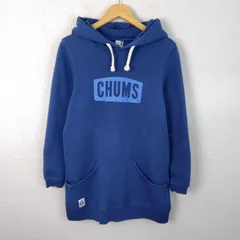 CHUMS チャムス スウェット パーカー ロゴプリント ブルー Lサイズ レディース 古着 アウトドア スポーツMIXのサムネイル