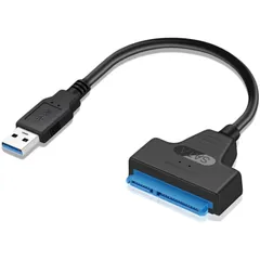【即日発送】USB3.0→SATA 変換 アダプター USB3.0 to SATA 変換 コネクター SATAシリアルポート OTG機能 DC給電口付き 5Gbps高速伝送 30cm ブラック 互換2.5/3.5インチSSD/HDDなど 互換Windows/M