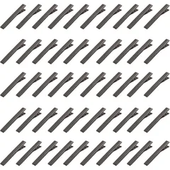 ヘアピン ゴールド バレッタ 金具 50個入り クリップベース メタルパーツ ヘアクリップ DIY 手作り ヘアアクセサリー 装飾材料 大人 プロユース 工作用品 (ブラック-3.2)