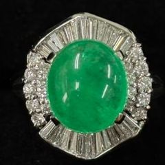 k18pt900 刻印 エメラルド6.65ct ダイアモンド1.30ct 指輪 - メルカリ