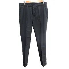 ザラマン ZARA MAN テーパードパンツ スラックス センタープレス ロールアップ 30 S 黒 ブラック /AU