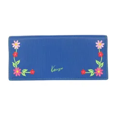 KENZO ケンゾー 二つ折り長財布  花/刺繍/ロゴ    ブルー レディース / 240001195391のサムネイル