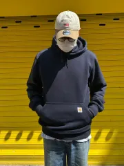 カーハート レイン ディフェンダー ルーズ フィット サーマル フーディー ネイビー M