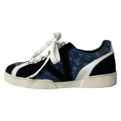 LOUIS VUITTON(ルイヴィトン) スニーカー 7 メンズ - ブルー×ダークネイビー×白 インソール取外し可 レザー