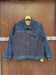 トゥルーレリジョン デニム キルティング バイカラー デニム ジャケット M