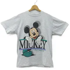 ヴィンテージ  Fruit of the Loom フルーツ オブ ザ ルーム BEST ミッキー Tシャツ 半袖 USA製 グレー メンズ サイズ M M003-08-0325⑤