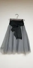 ブラック LEE グレー チュール スカート