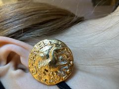 Chloé クロエ ワンピース ブラック 総柄 ボウタイ付き 長袖 サイズ42